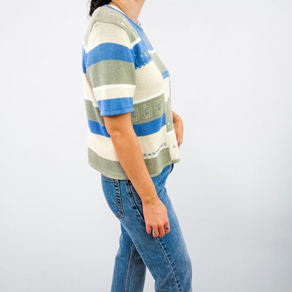 Vintage Mix Patterned Embroidered Top - Picture 4 of 8